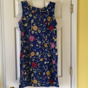 Sag Harbor Blue Floral Sheath Dress